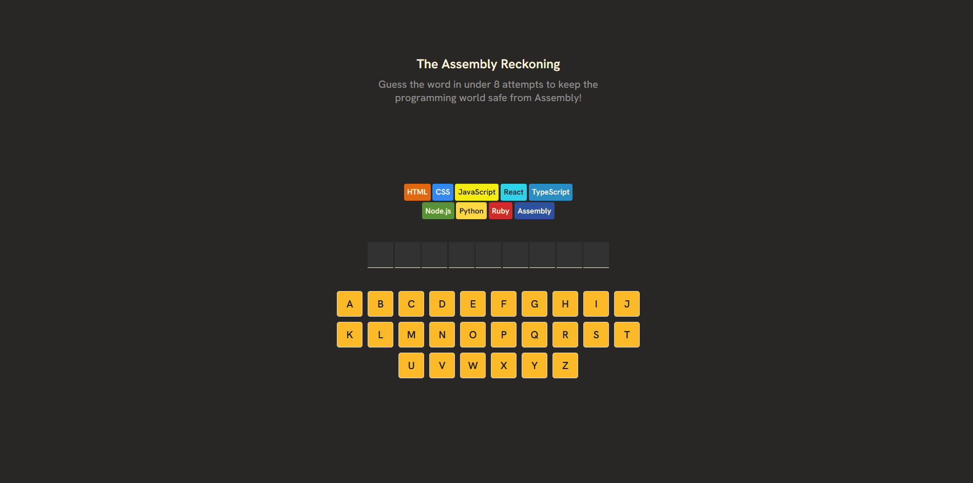 assembly-reckoning - opening view